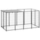 Vidaxl chien kennel 2,42 m² en acier noir