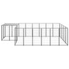 Vidaxl chien Kennel 8,47 m² en acier noir