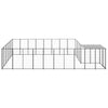 Vidaxl Dog Kennel 15,73 m² en acier noir