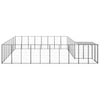 Vidaxl Dog Kennel 20,57 m² en acier noir