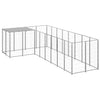 Vidaxl Dog Kennel 6,05 m² en acier argenté couleur