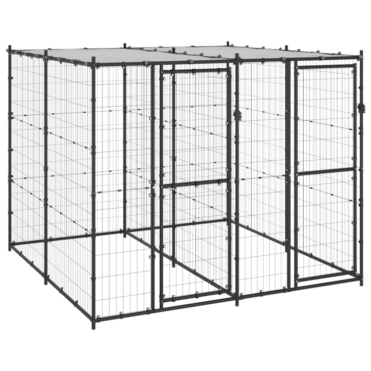 Vidaxl Chienne de chien avec toit 4,84 m²