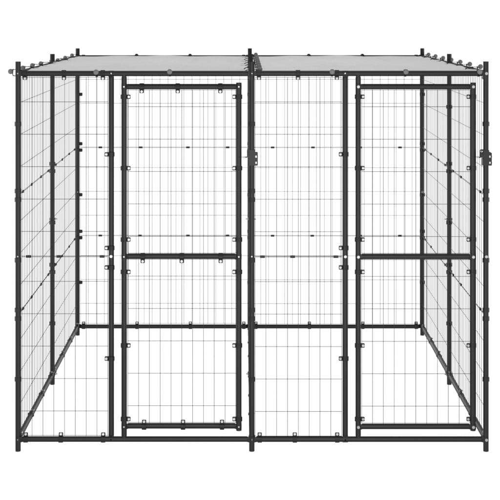 Vidaxl Chienne de chien avec toit 4,84 m²