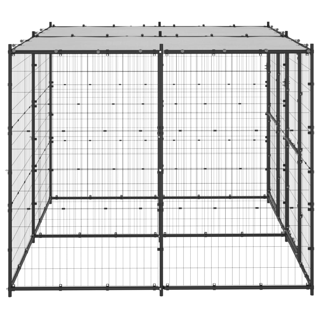 Vidaxl Chienne de chien avec toit 4,84 m²
