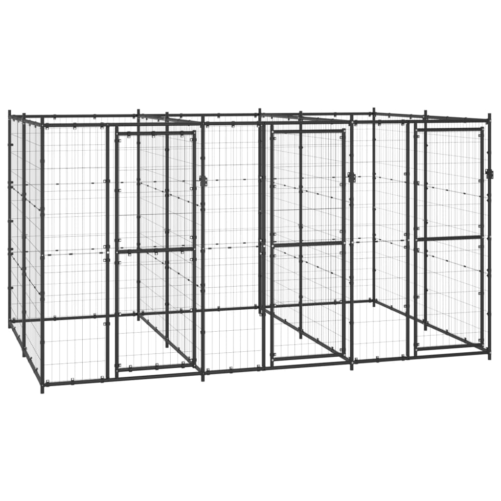 Vidaxl Dog Kennel 7,26 m² Steel