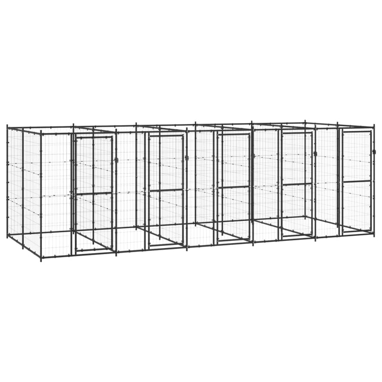 Vidaxl Dog Kennel 12,1 m² en acier