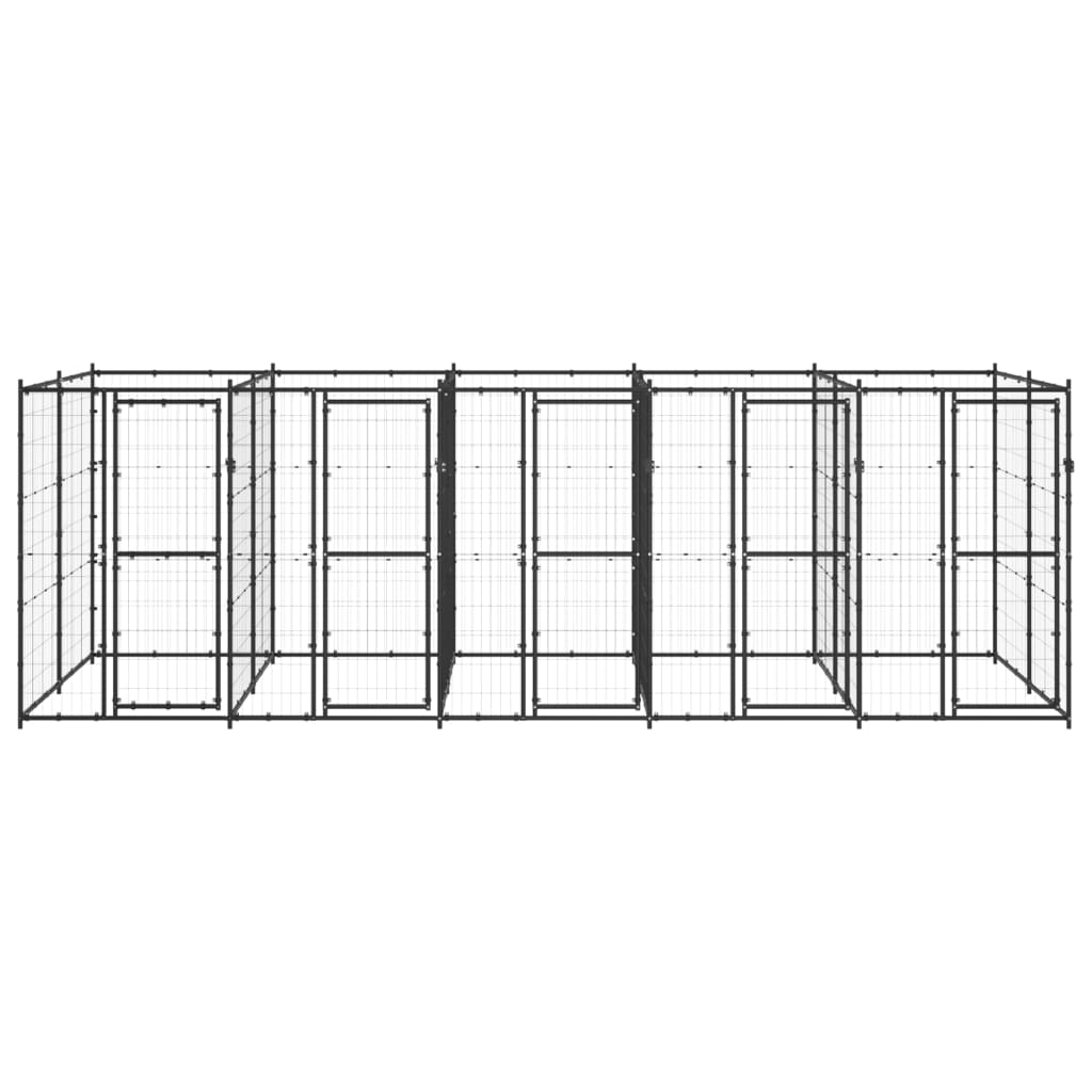 Vidaxl Dog Kennel 12,1 m² en acier