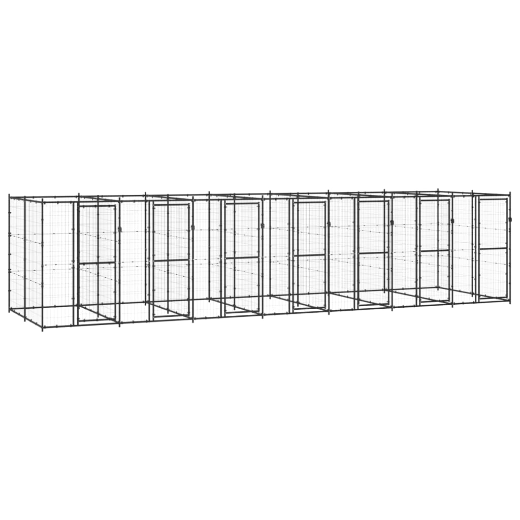 Vidaxl Dog Kennel 16,94 m² en acier