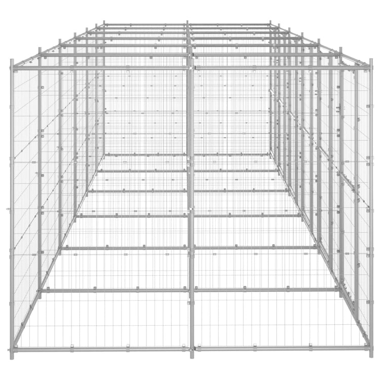 Vidaxl Dog Kennel 14,52 m² acier galvanisé