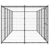 Vidaxl Chien Kennel avec toit 12,1 m² en acier