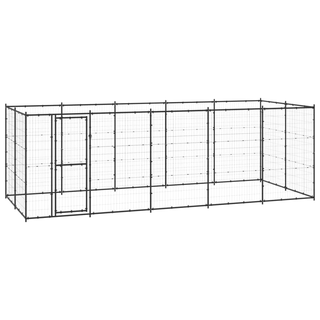 Vidaxl Dog Kennel 12,1 m² en acier
