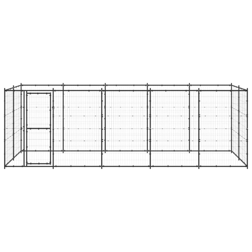 Vidaxl Dog Kennel 12,1 m² en acier