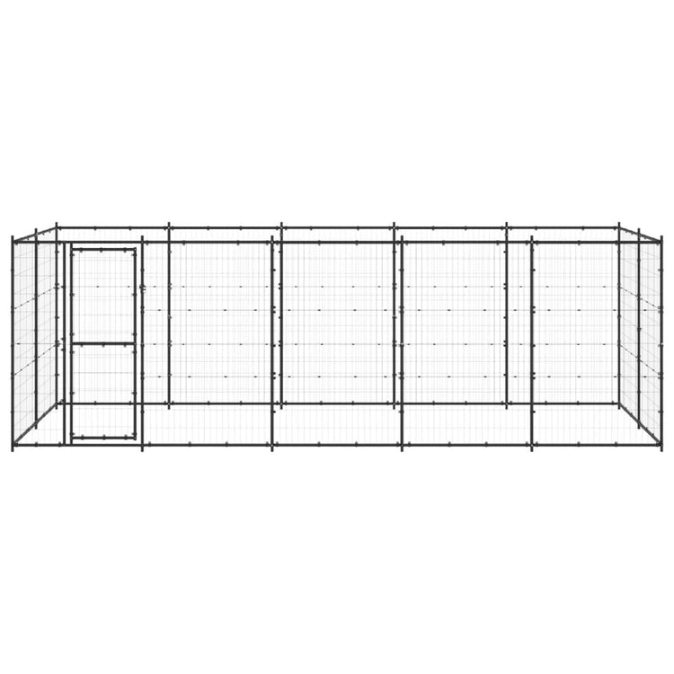 Vidaxl Dog Kennel 12,1 m² en acier