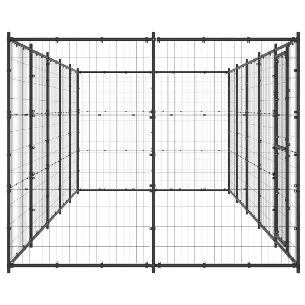 Vidaxl Dog Kennel 12,1 m² en acier