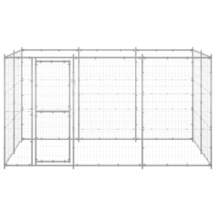 Vidaxl Dog Kennel 7,26 m² acier galvanisé