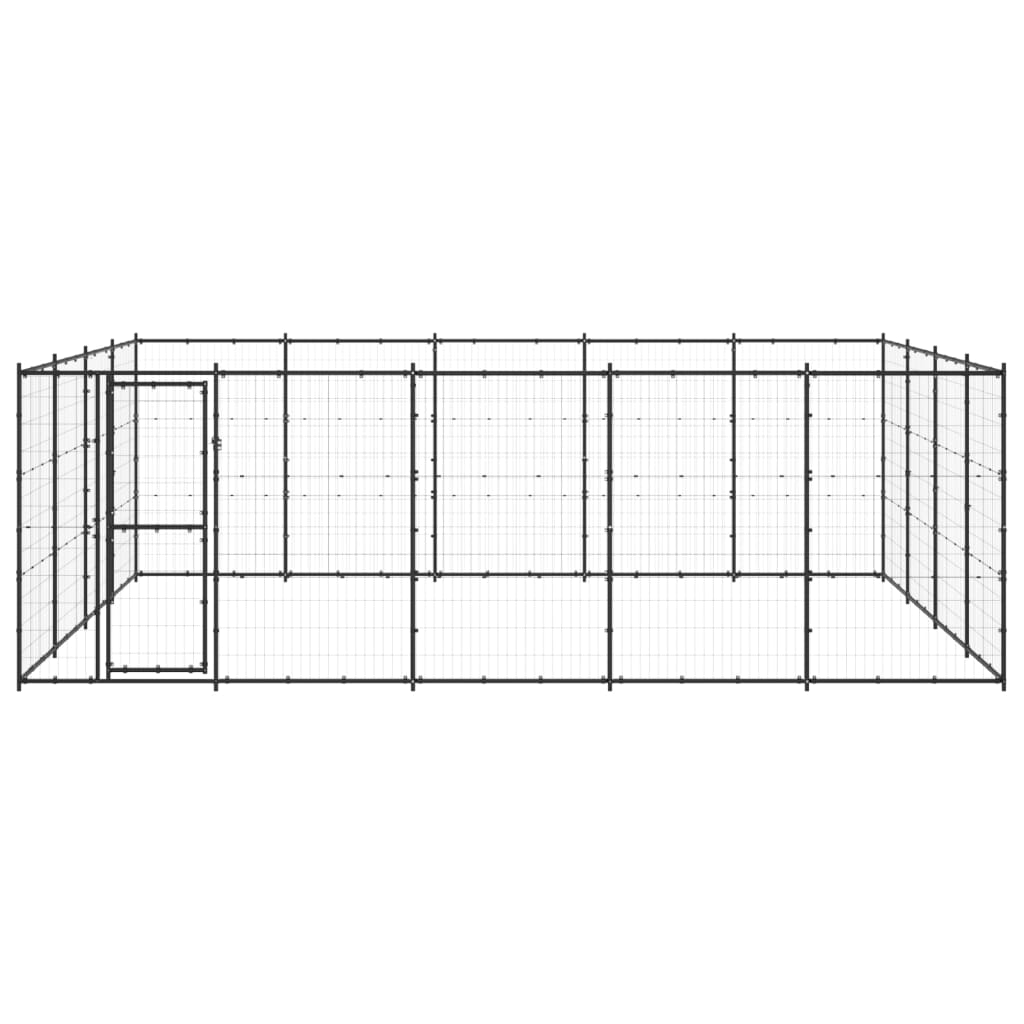 Vidaxl Dog Kennel 24,2 m² en acier