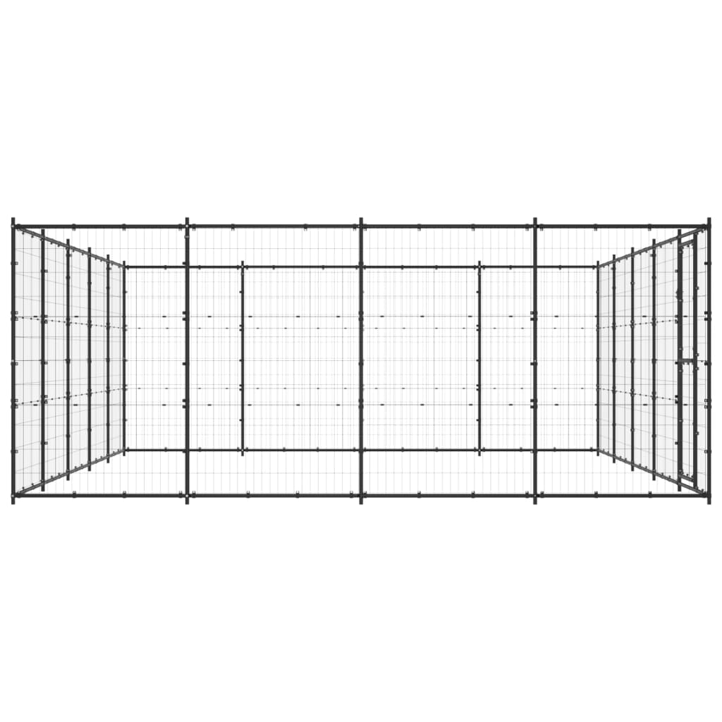 Vidaxl Dog Kennel 24,2 m² en acier
