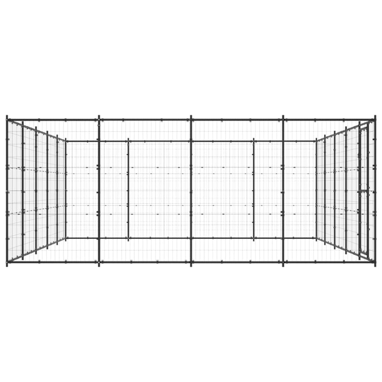 Vidaxl Dog Kennel 24,2 m² en acier
