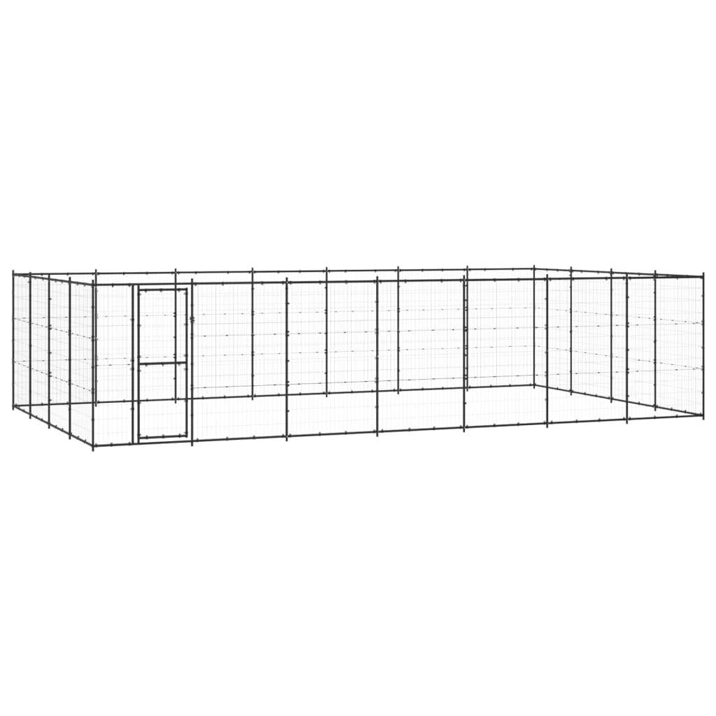 Vidaxl Dog Kennel 33,88 m² en acier