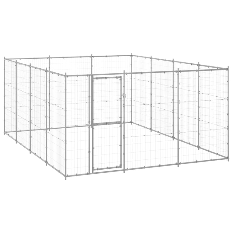 Vidaxl Dog Kennel 14,52 m² acier galvanisé