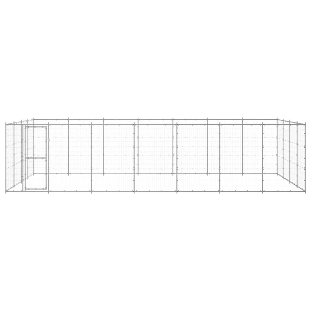 Vidaxl Dog Kennel 33,88 m² acier galvanisé