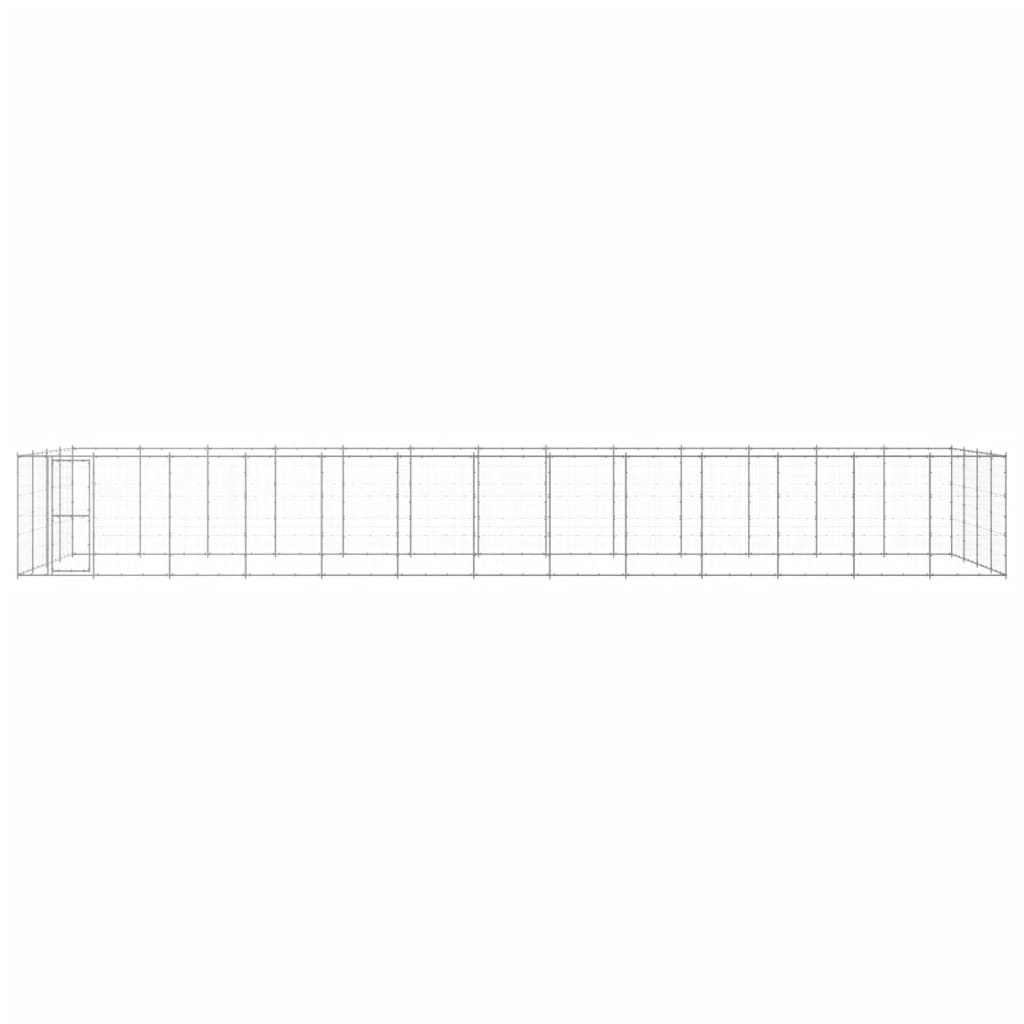 Vidaxl Dog Kennel 53,24 m² acier galvanisé