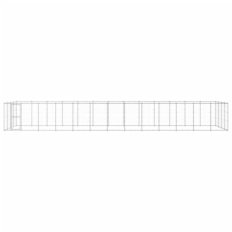 Vidaxl Dog Kennel 53,24 m² acier galvanisé