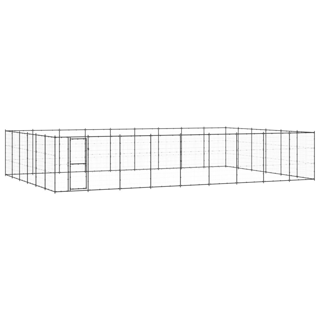 Vidaxl Dog Kennel 65,34 m² en acier