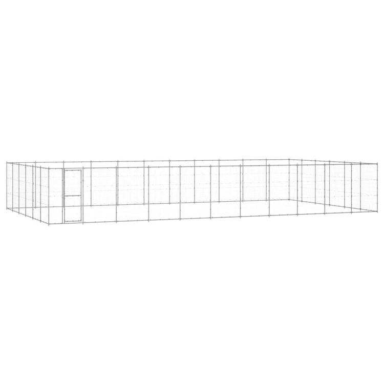 Vidaxl Dog Kennel 79,86 m² acier galvanisé