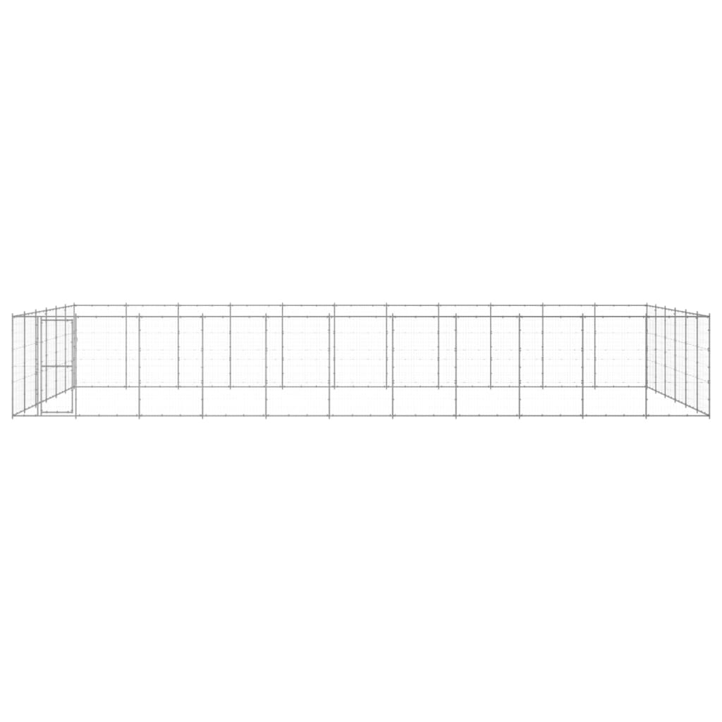 Vidaxl Dog Kennel 79,86 m² acier galvanisé