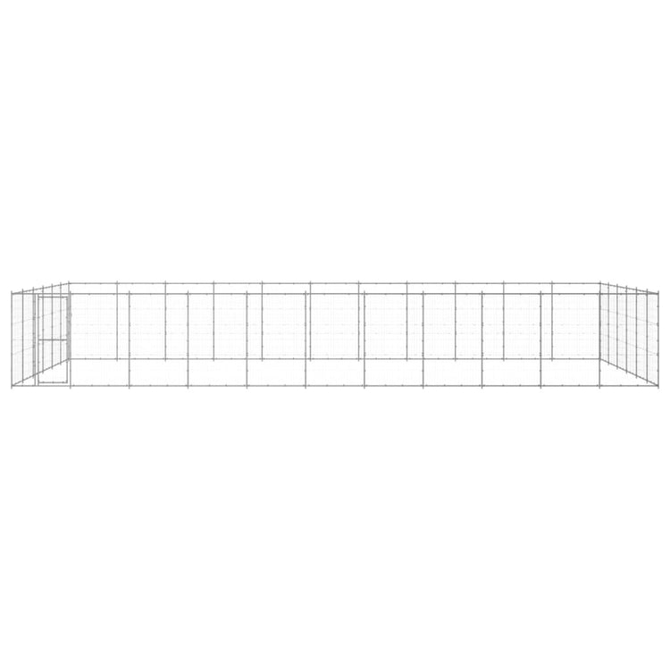 Vidaxl Dog Kennel 79,86 m² acier galvanisé