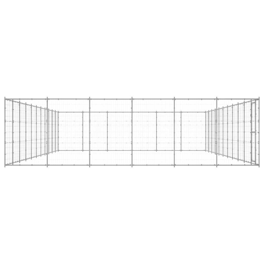 Vidaxl Dog Kennel 79,86 m² acier galvanisé