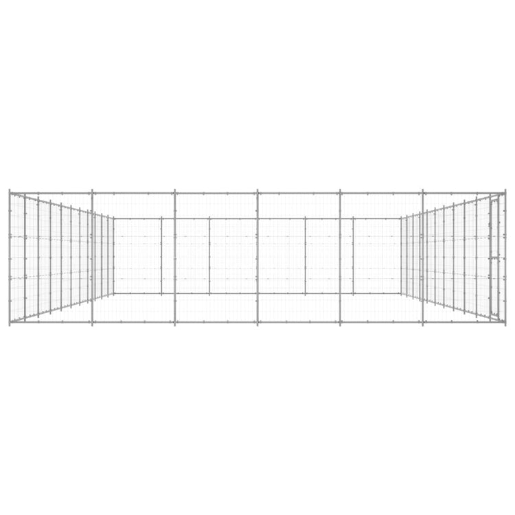 Vidaxl Dog Kennel 79,86 m² acier galvanisé