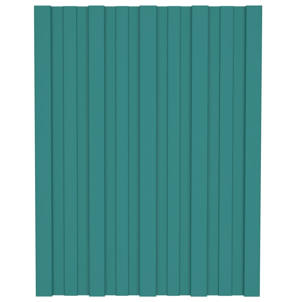 Panneaux de toit vidaxl 12 ST 60x45 cm en acier galvanisé vert