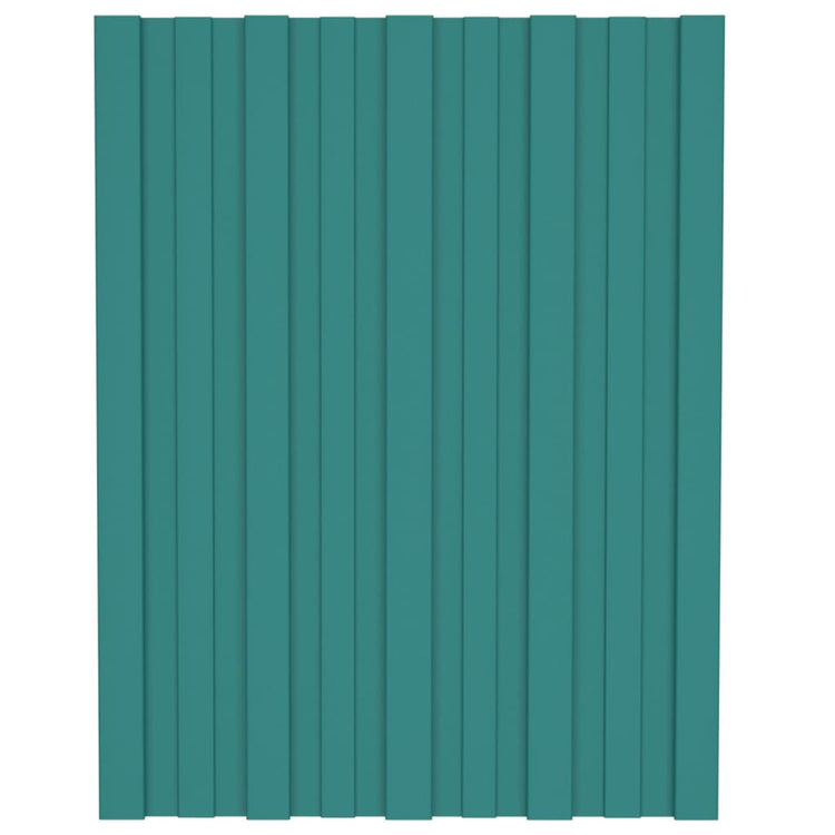 Panneaux de toit vidaxl 12 ST 60x45 cm en acier galvanisé vert