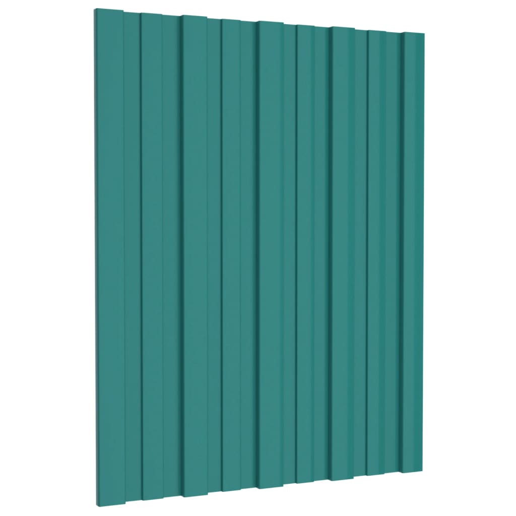 Panneaux de toit vidaxl 12 ST 60x45 cm en acier galvanisé vert