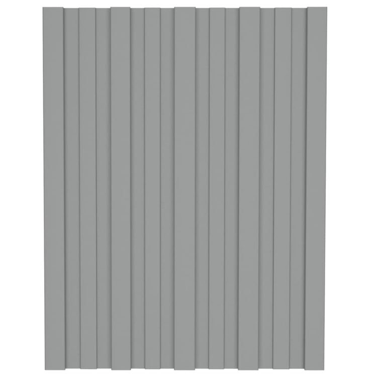 Panneaux de toit vidaxl 12 ST 60x45 cm Gray en acier galvanisé