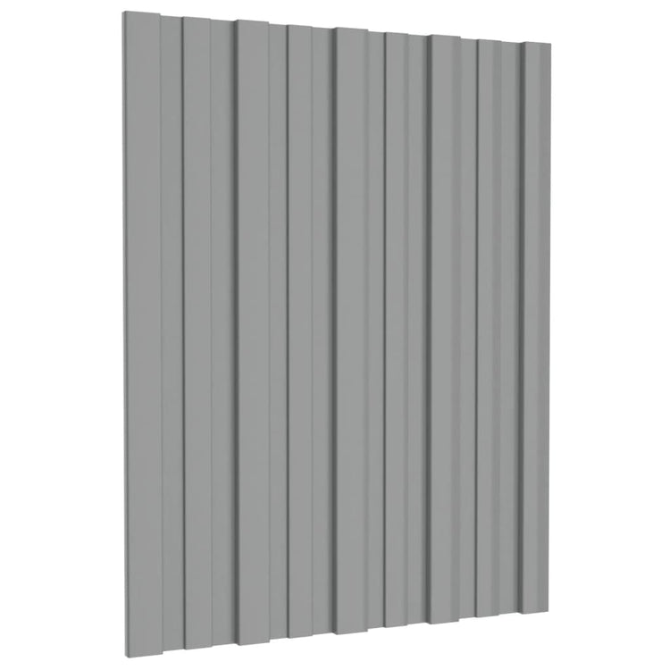 Panneaux de toit vidaxl 12 ST 60x45 cm Gray en acier galvanisé