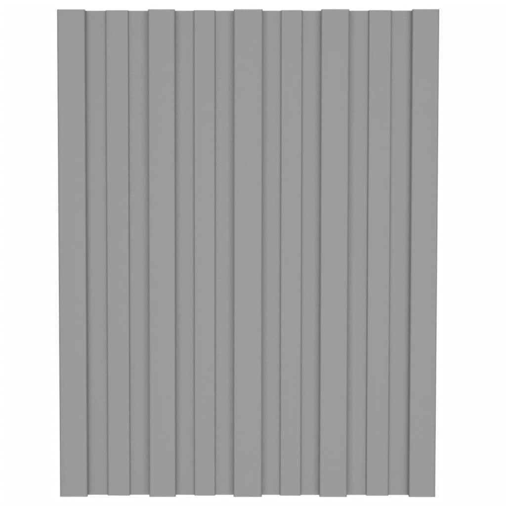 Panneaux de toit Vidaxl 36 ST 60x45 cm Gray en acier galvanisé