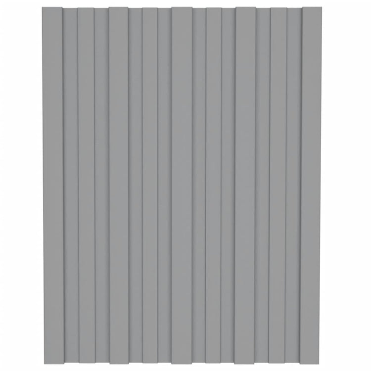 Panneaux de toit Vidaxl 36 ST 60x45 cm Gray en acier galvanisé