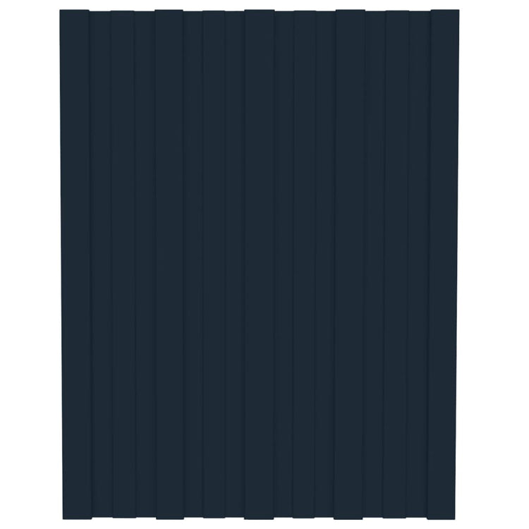 Panneaux de toit vidaxl 36 ST 60x45 cm anthracite en acier galvanisé -colore