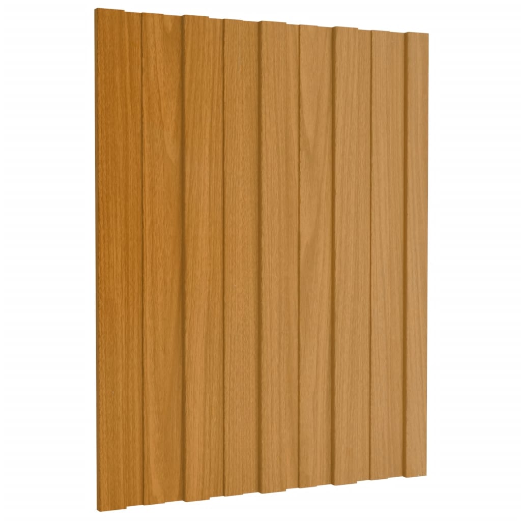 Panneaux de toit Vidaxl 12 ST 60x45 cm Bois léger en acier galvanisé