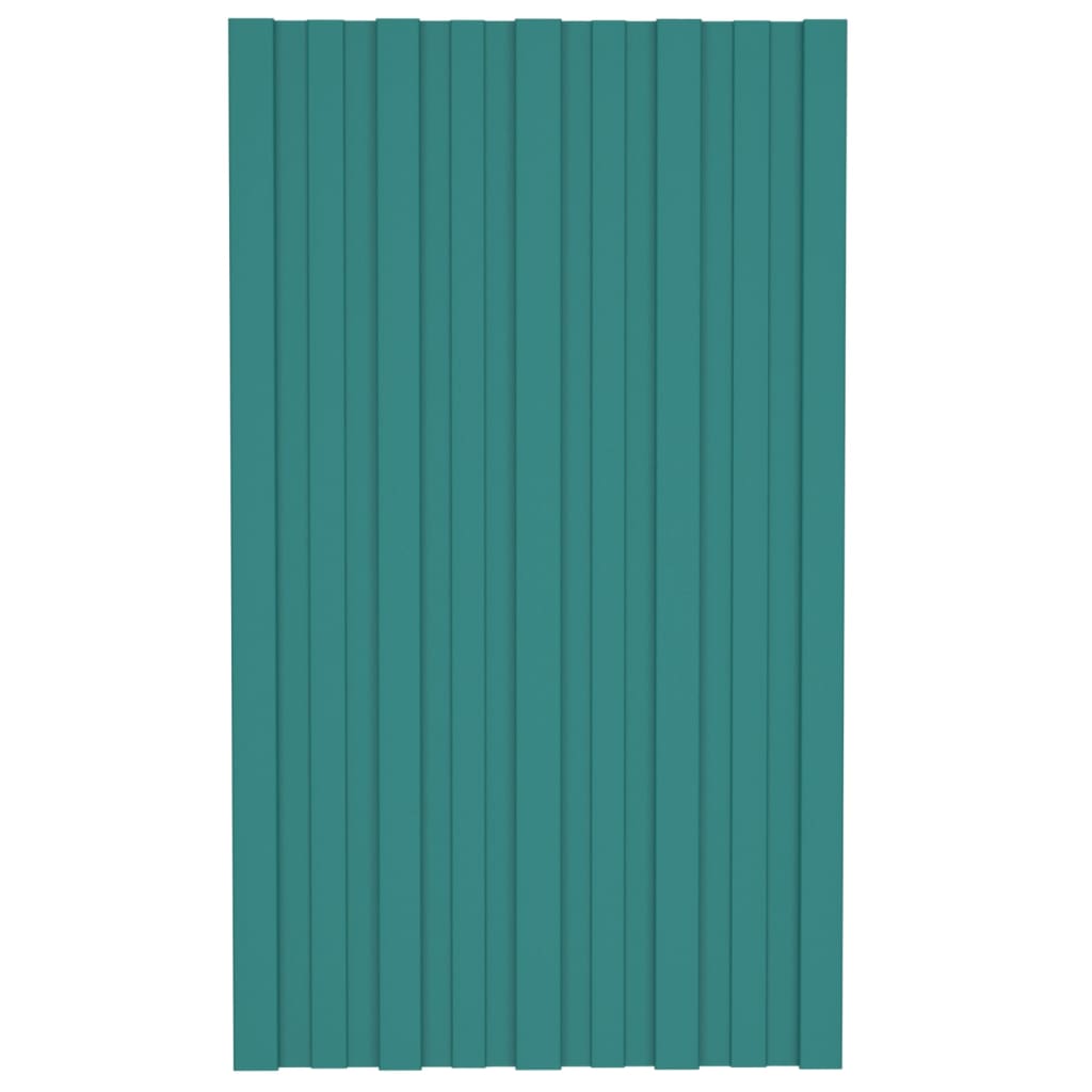 Panneaux de toit Vidaxl 36 ST 80x45 cm Galvanisé en acier vert
