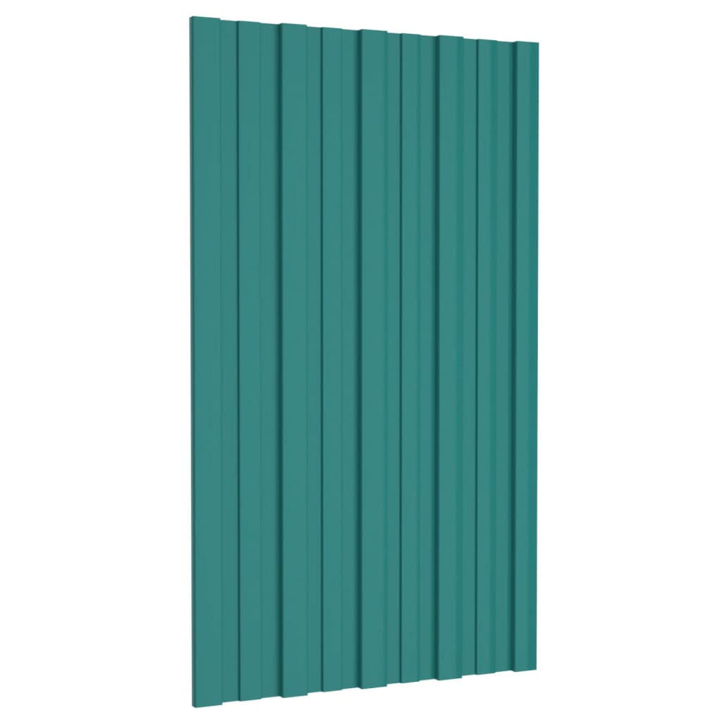 Panneaux de toit Vidaxl 36 ST 80x45 cm Galvanisé en acier vert