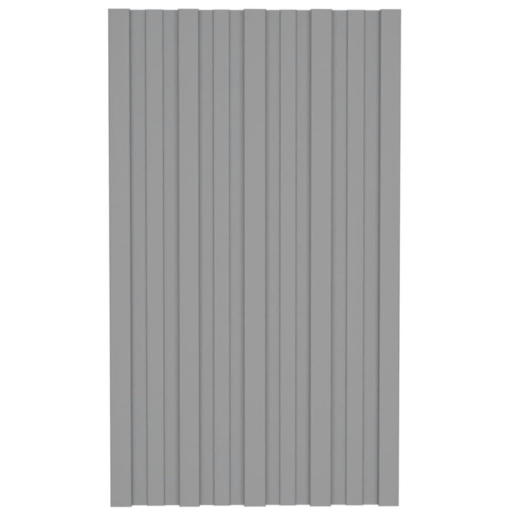 Panneaux de toit Vidaxl 12 ST 80x45 cm Gray en acier galvanisé