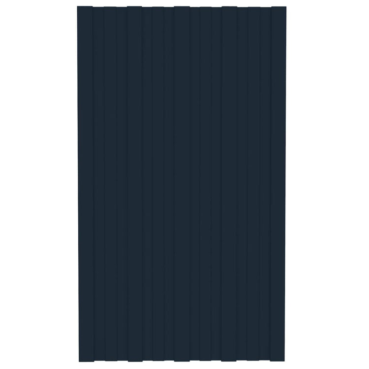 Panneaux de toit vidaxl 12 ST 80x45 cm anthracite en acier galvanisé -colore