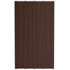 Panneaux de toit vidaxl 12 ST 80x45 cm en acier galvanisé brun