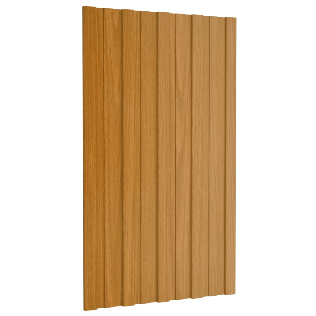 Panneaux de toit Vidaxl 12 ST 80x45 cm Bois d'éclairage en acier galvanisé