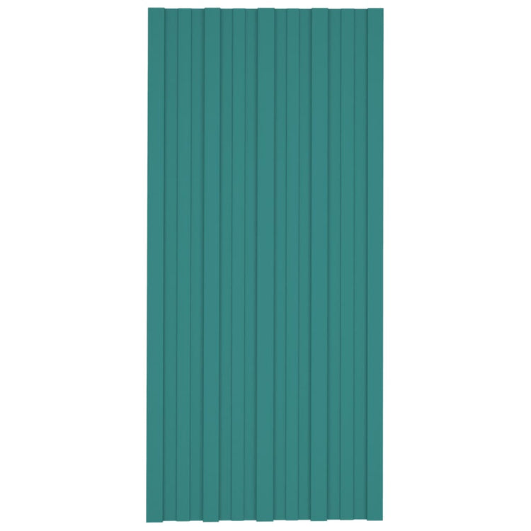 Panneaux de toit vidaxl 36 ST 100x45 cm en acier galvanisé vert