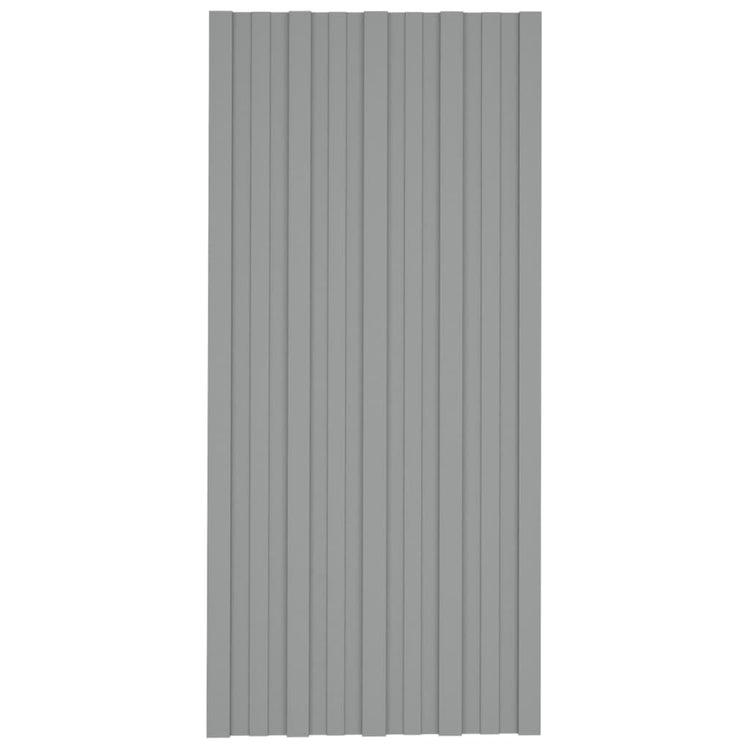 Panneaux de toit vidaxl 36 ST 100x45 cm Gray en acier galvanisé